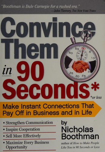 Cover of Convince them in 90 seconds or less
