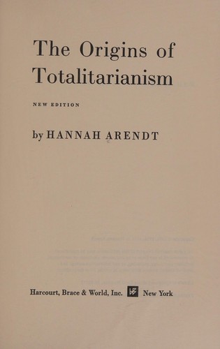 Cover of The origins of totalitarianism