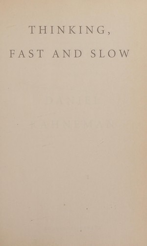 Cover of Thinking, fast and slow
