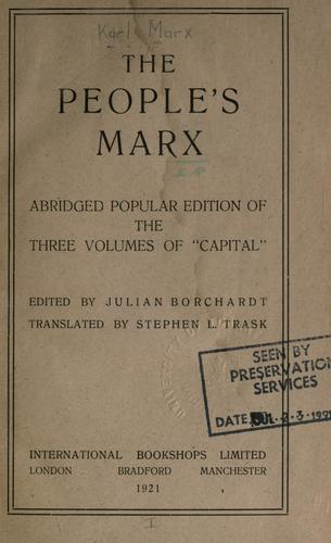 Cover of The people's Marx