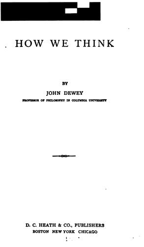 Cover of How we think