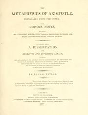 The metaphysics of Aristotle