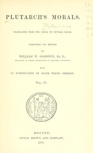 Cover of Plutarch's Morals