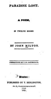 Paradise Lost: A Poem in Twelve Books