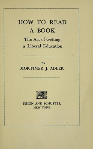 Cover of How to read a book