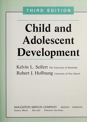 Cover of Child and adolescent development